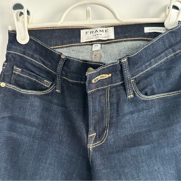 Frame Denim Le skinny de  Jeanne dark Blue - Picture 4 of 11